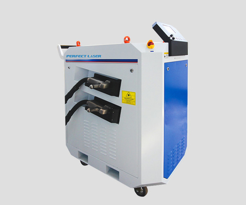 ليزر کامل 1000W 1500W 2000W 3000W دستي مواد فلزي دو سر فلز فلز فولاد کربن فايبر ليزر ماشین تمیز کردن